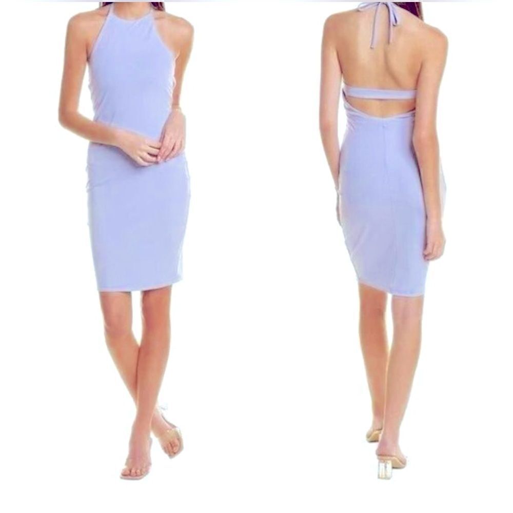 Susana Monaco light lavender halter dress size small NWT